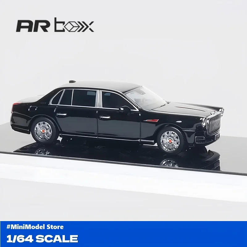 AR 1:64 HongQi U7 Black Diecast Model Car