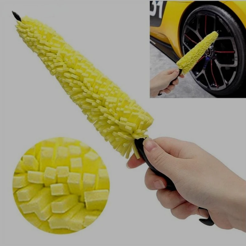 Wheel Brush Tyre Cleaning Brush Tools Car Rim Scrubber Cleaner Duster  Car Cleaning Tools Detailing Brush Car Accessories