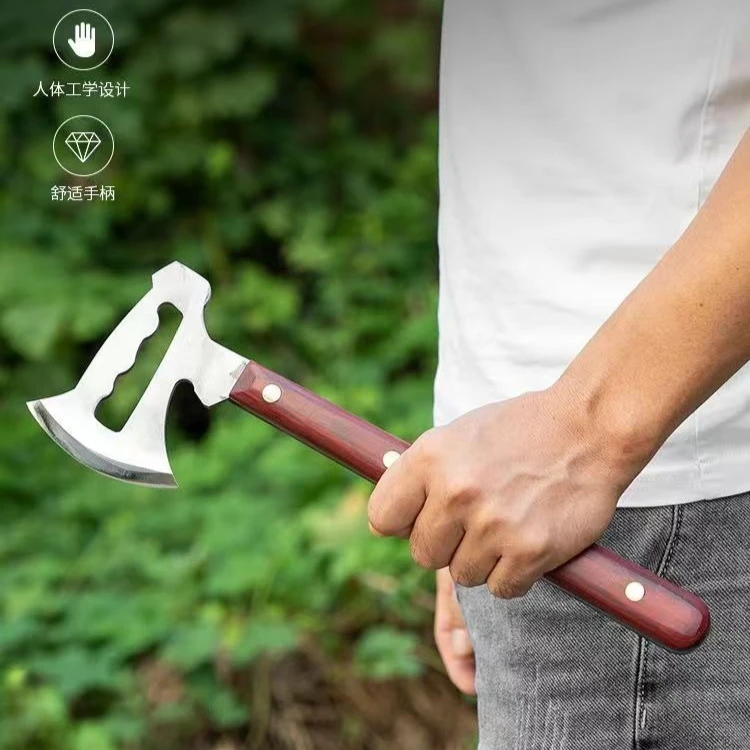 

Multi-functional Wood-splitting T-actical Axe Is A Portable Outdoor Survival Equipment and A Household Wood-splitting Hand Tool