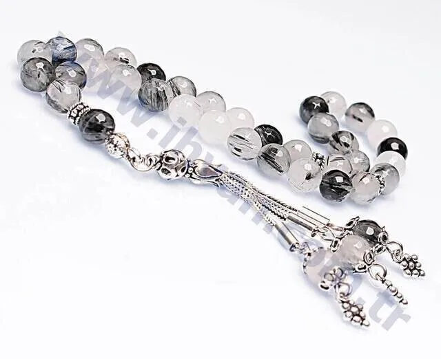 IQRAH Rutile Quartz Stone Rosary (925 SETTING SILE)