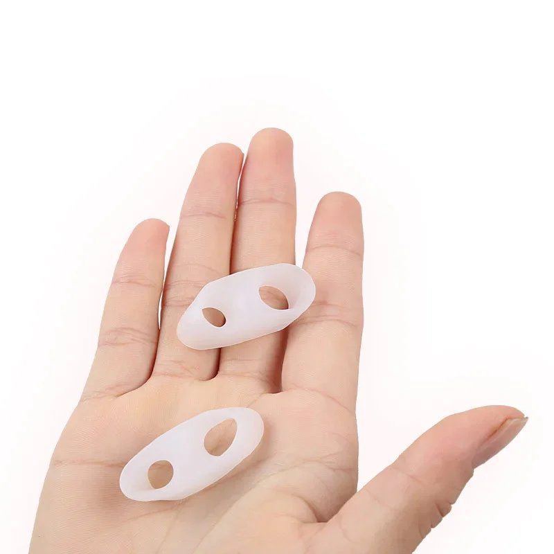 2pcs=1pair Hallux Valgus Silicone Corrector Gel Foot Care Toe Separator Little Finger Protector  Straightener Pedicure