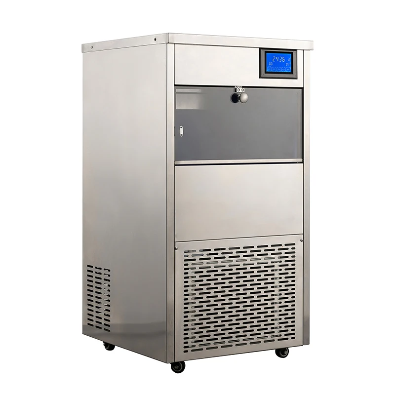 60kg/Hour Commercial Snowflake Ice Maker Automatic Machine for Professional Business Kitchen Cooling Station for Seafood
