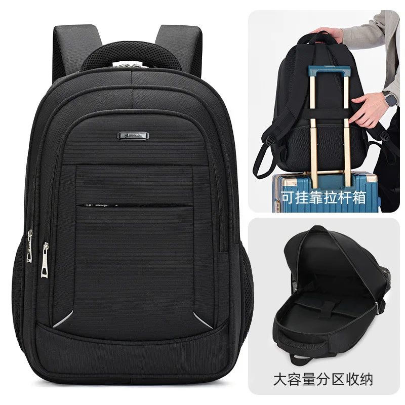 New Business Multi-compartment Computer Bag Men's Large-capacity Casual Backpack Simple Commuter Business Trip Student Backpack