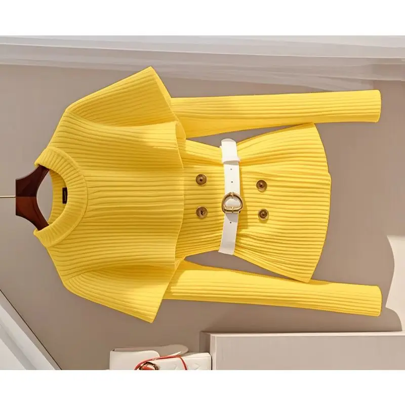 

Корейский модный шикарный пуловер, вязаный свитер, женский осенний новый тонкий накидка с длинными рукавами, шаль на талии, мягкий свитер, куртка, топы, женские