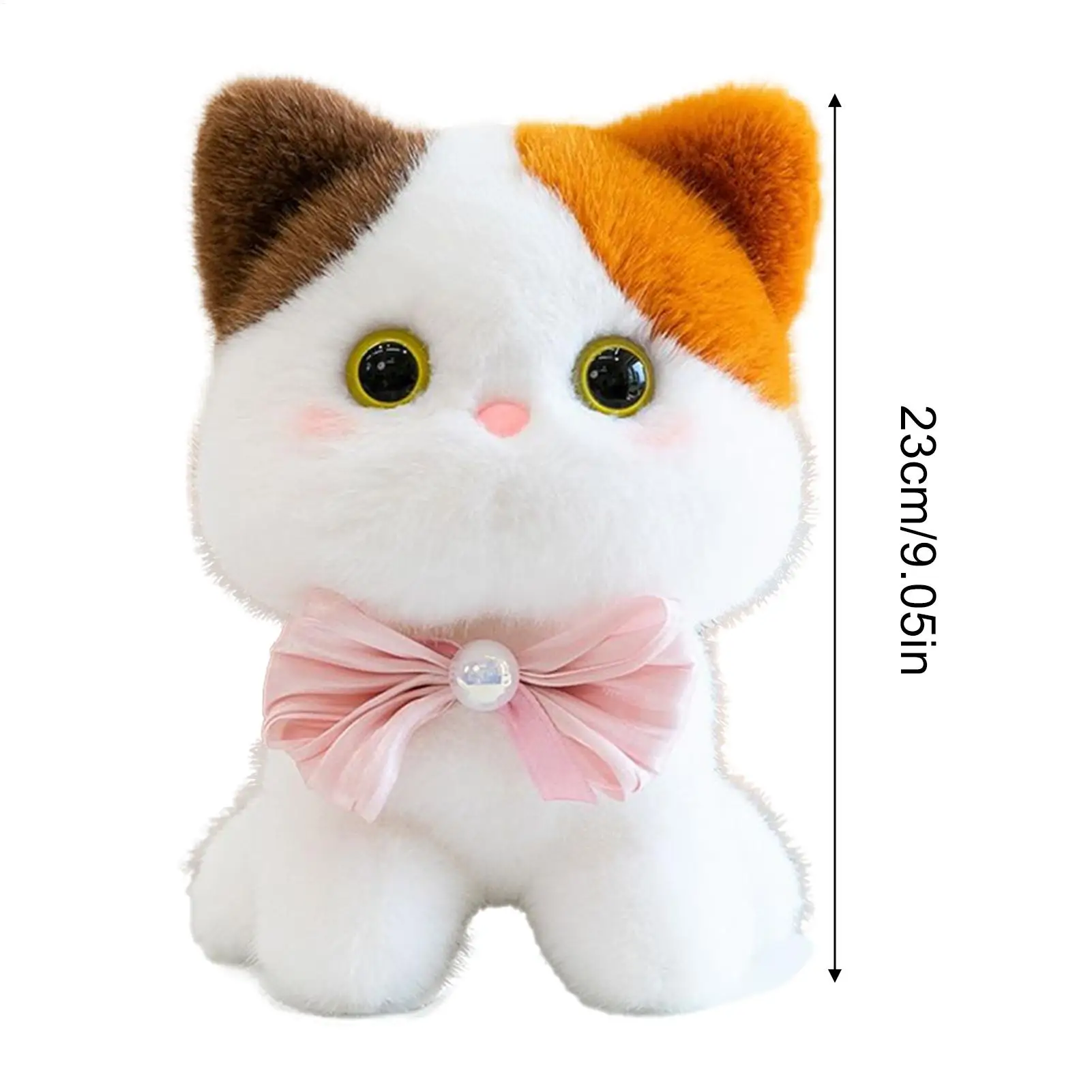 Stuffed Animal Cat Adorable Soft Cartoon Kitten With Bell Design Plush Cats For Kids Girls Boys Adult Pet Lover Christmas