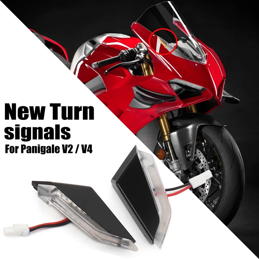 

A pair LED Motorcycle Turn Signal Light Waterproof Lights Indicator Blinker Lamp For Ducati Panigale V4 S/R V4S V4R PANIGALE V2