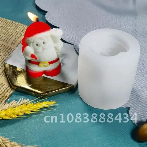 

Christmas Candle Mold Silicone 3D DIY Handmade Aromatherapy Candles Beeswax Pinecone Santa Claus Snowflakes Making Mould