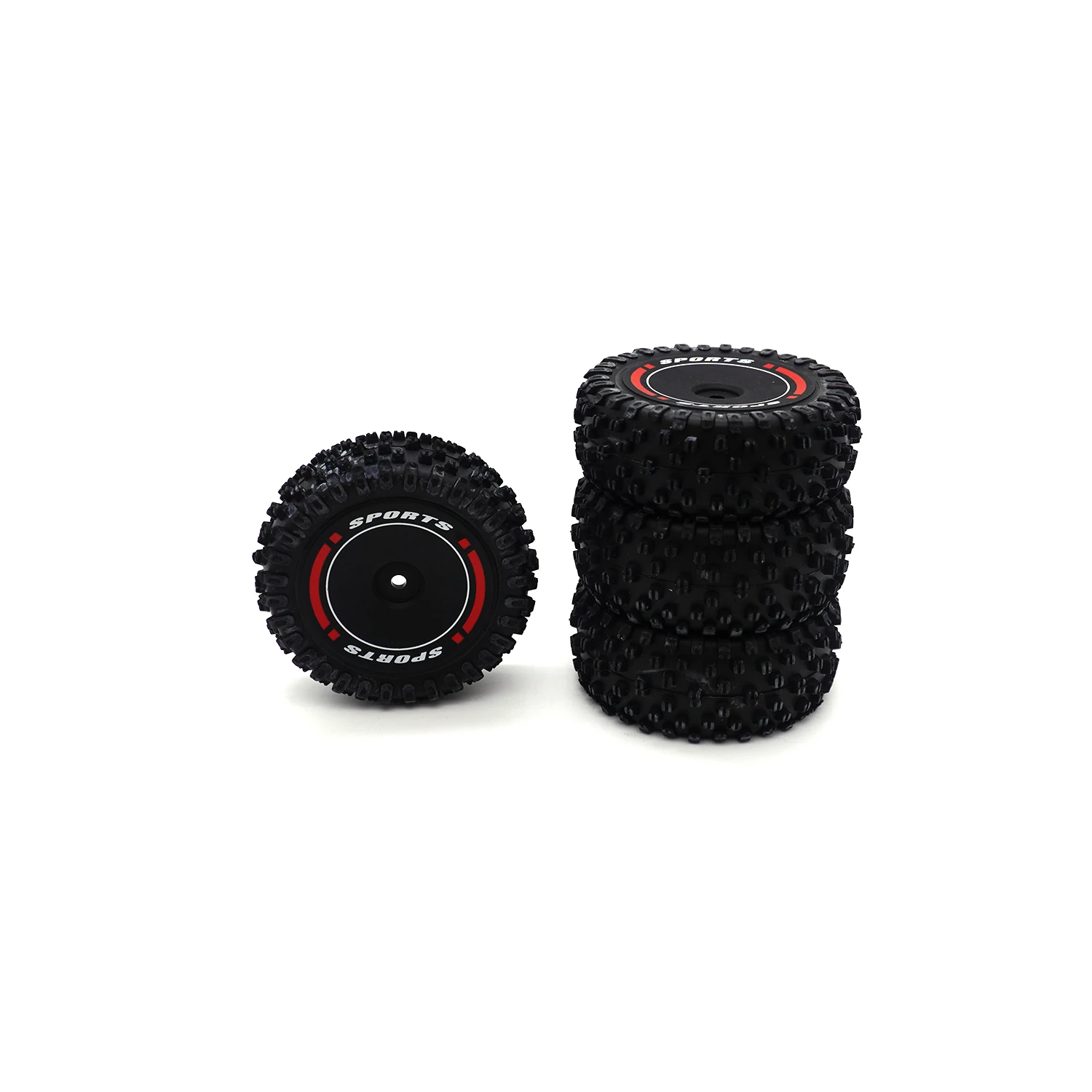 RC カー WLtoys 124010 前輪と後輪ゴムタイヤ滑り止めと耐摩耗性タイヤリモートコントロールカーアップグレードアクセサリー