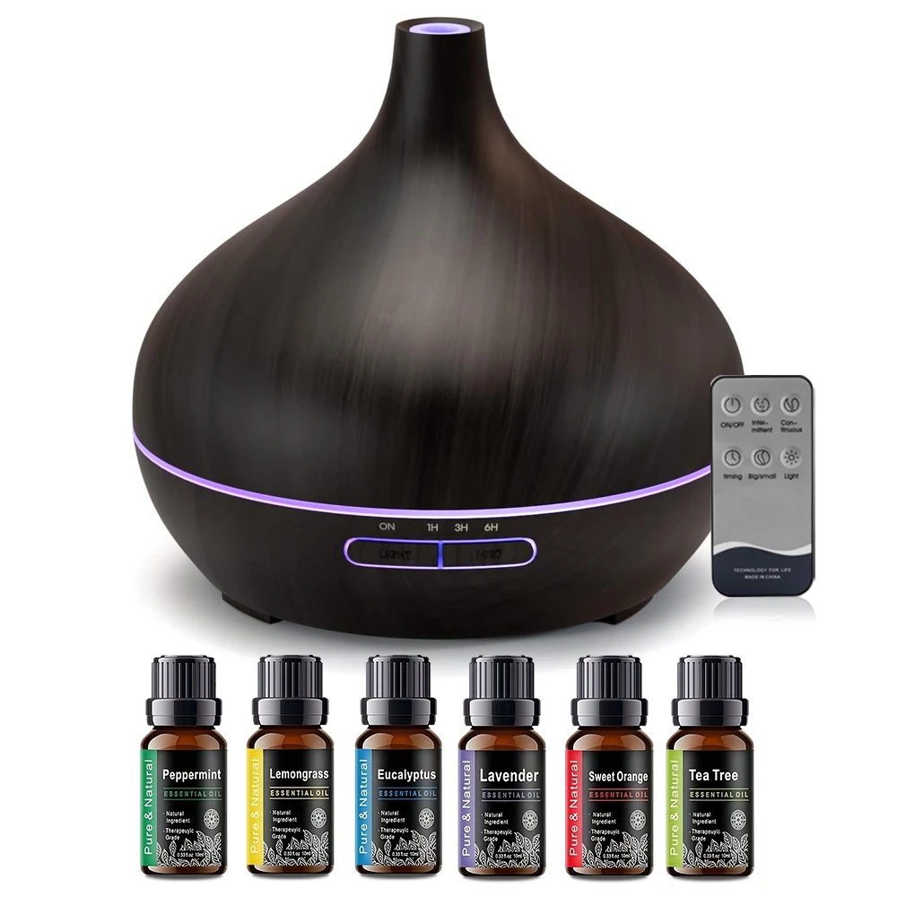 

Essential Oil Diffuser, 550MLAromatherapy Diffuser with 4 Timer & 7 ColorsLED Lights, Waterless Auto-Off, Dual MistModes Aroma U