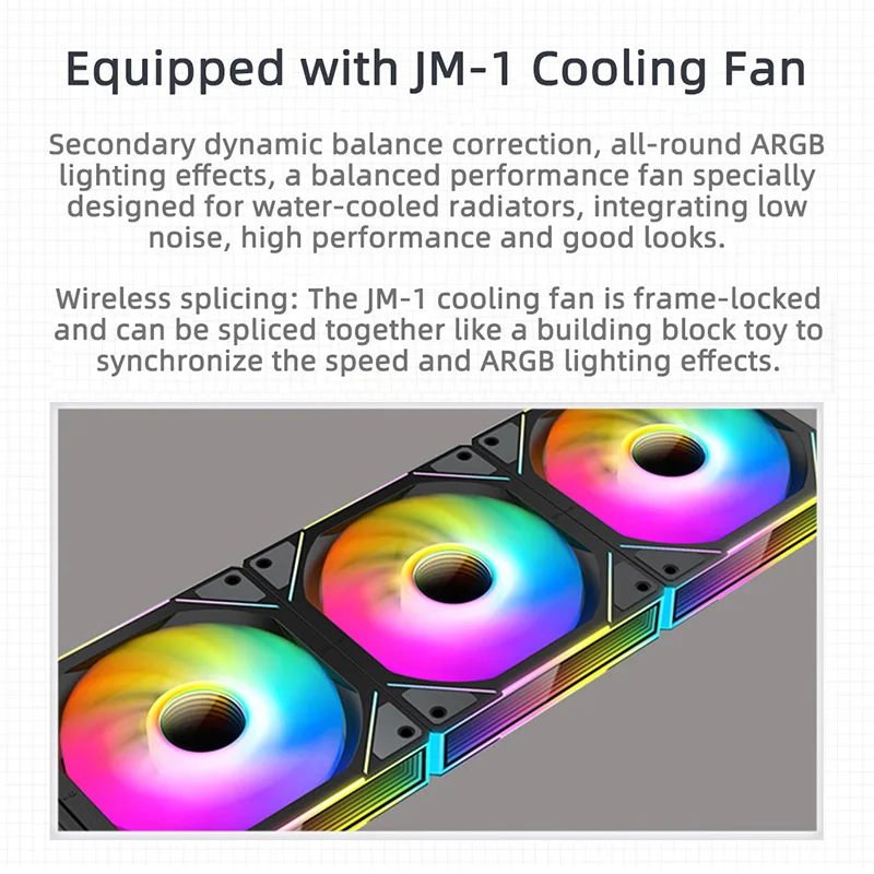 Teucer 240 360 Water CPU Cooler with JM-1 ARGB Fan Integrated Liquid Heatsink Radiator Intel LGA 1700//1200/1150 2011 AM4 AM5