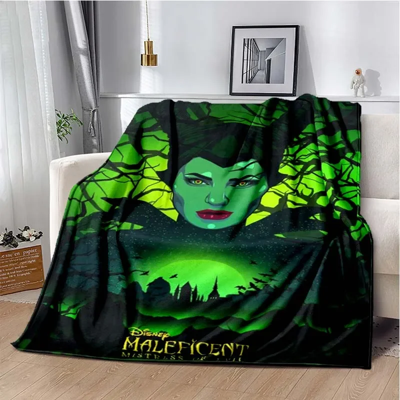 Disney Maleficent Blanket Flannel Breathable Warm Throw Blankets for Bedding Travel Bedroom Soft Throws Home Decor