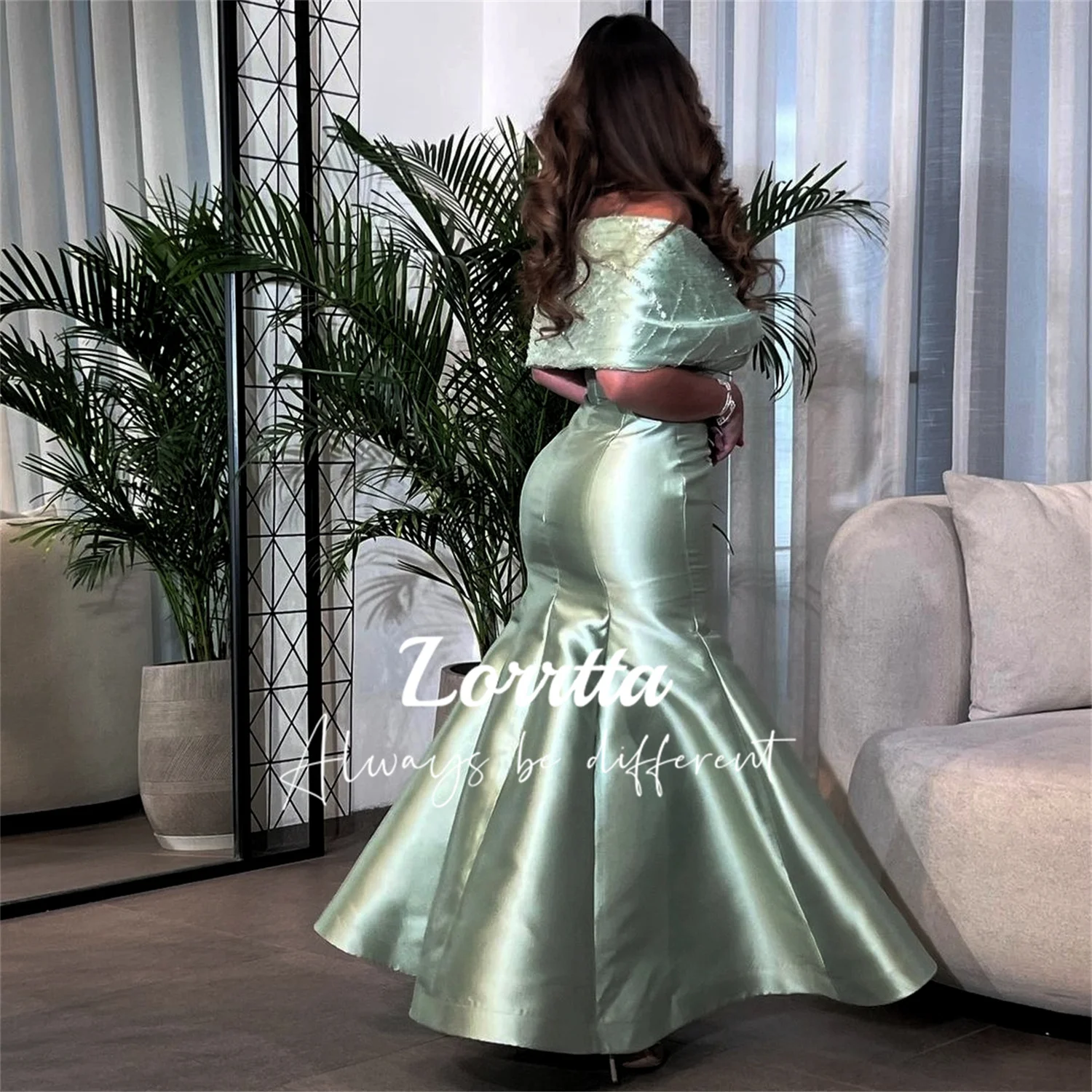 Lorrtta Formal Evening Gown Saudi Arabia Women\'s Mermaid Ball Gown Sparkling Customized فساتين مناسبة رسمية الحفلات السهرة