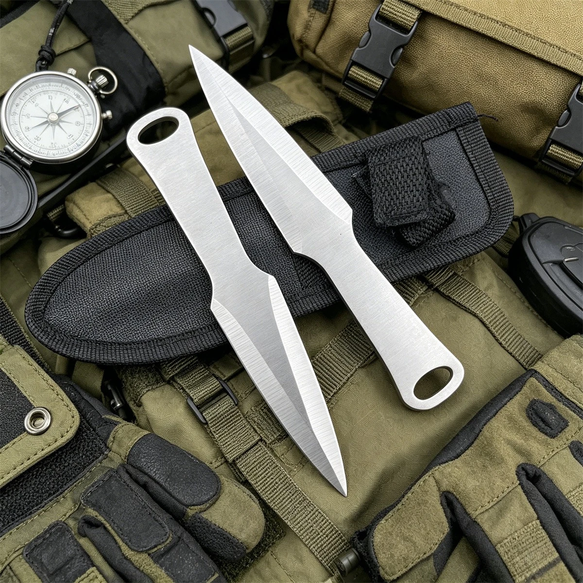 Non-Sharpened Knife Dull Edge Fixed Blade Pocket Knife Outdoor Camping Games Tool Utility Knife Decor Collection knives