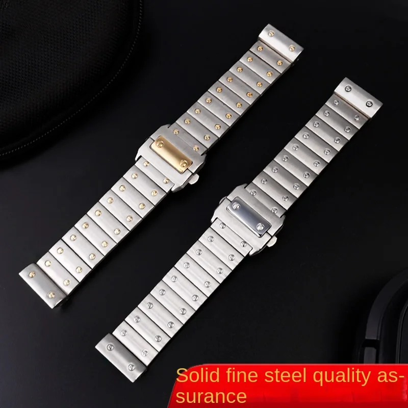 cinturino-per-orologio-in-acciaio-inossidabile-massiccio-per-cartier-santos-100-bracciale-da-uomo-e-da-donna-20-23-mm-fibbia-a-farfalla-accessori-per-orologi