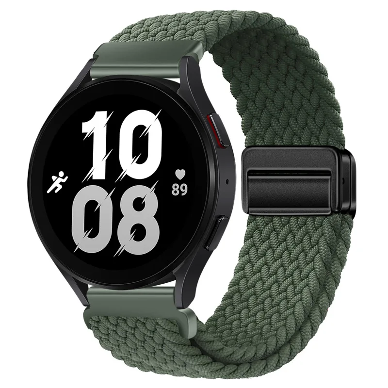 20mm 22mm Braided Nylon Strap for Samsung Galaxy Watch 6 5 4 Magnetic Bracelet Belt Huawei Watch 4 Pro/GT3 Pro Amazfit GTR4 Band