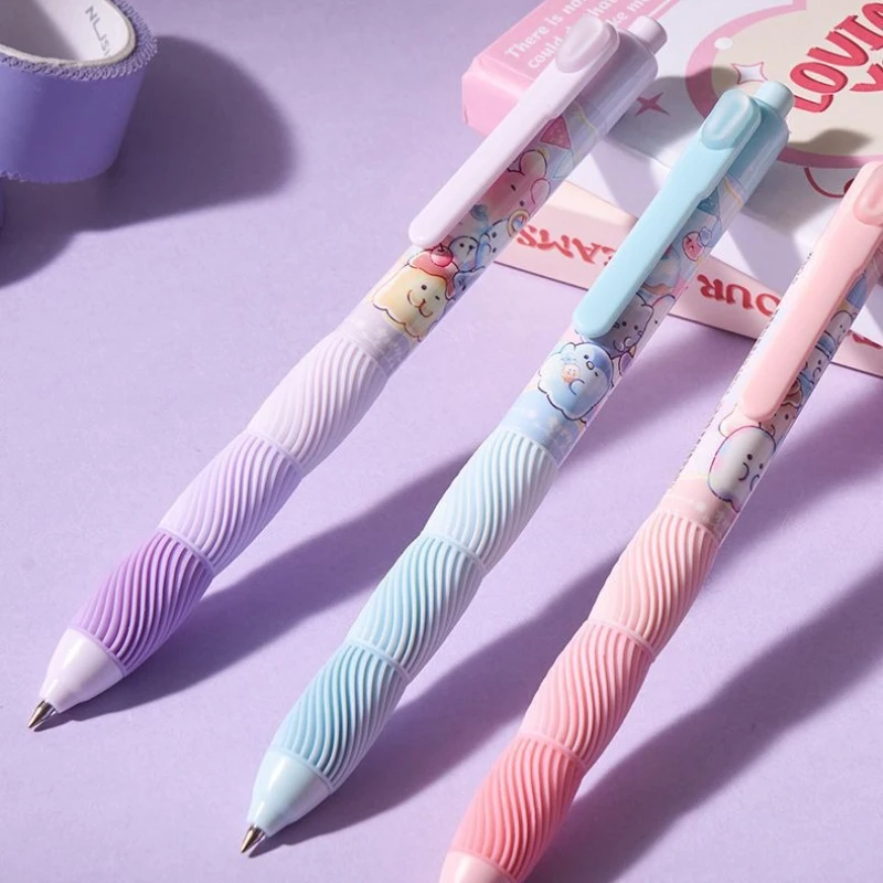 

24 шт. милые канцелярские принадлежности Kawaii аниме стираемые гелевые ручки с синими чернилами ластик ручка школьные канцелярские принадлежности студенческие письменные школьные аксессуары