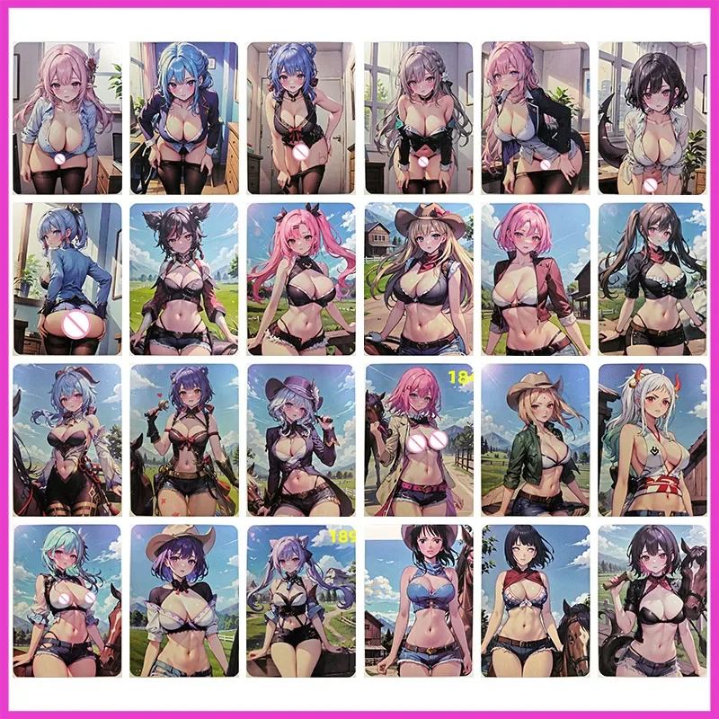 Anime Goddess Story Rare A6 Size Refraction Game Collectible Cards Tsunade Yamato Hyuga Hinata Eula Toys for boys Birthday Gift