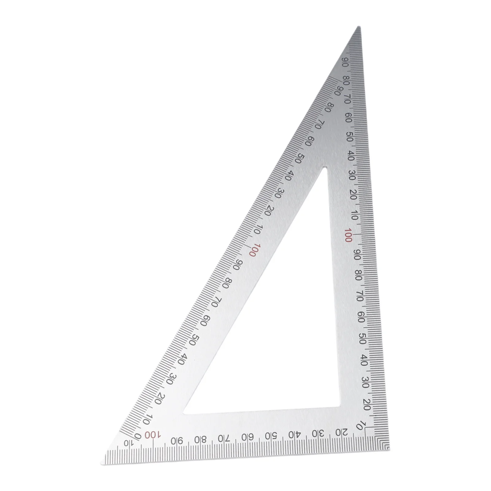 Stainless Steel Triangle Ruler With Dual Measurement System 90 Degree Angle Ruler Square Woodworking Tools
