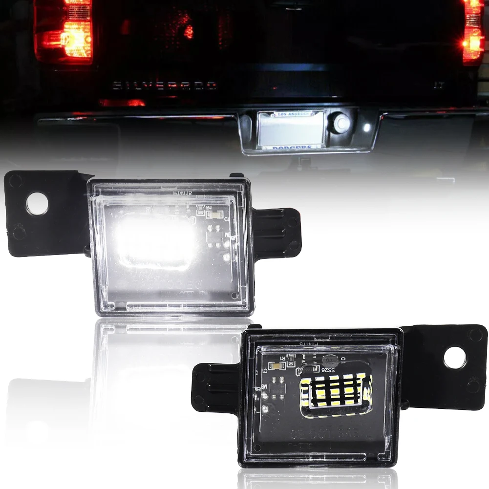Luces LED para matrícula de coche, accesorios para camioneta Chevrolet Colorado Silverado GMC Canyon Sierra 1500 2500HD 3500HD, 2 uds.