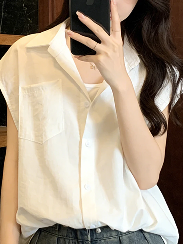 

Loose Neck Short Sleeve Shirt Women's Summer New Style Korean Version Breathable Skin-Friendly Casual Fashion Top
