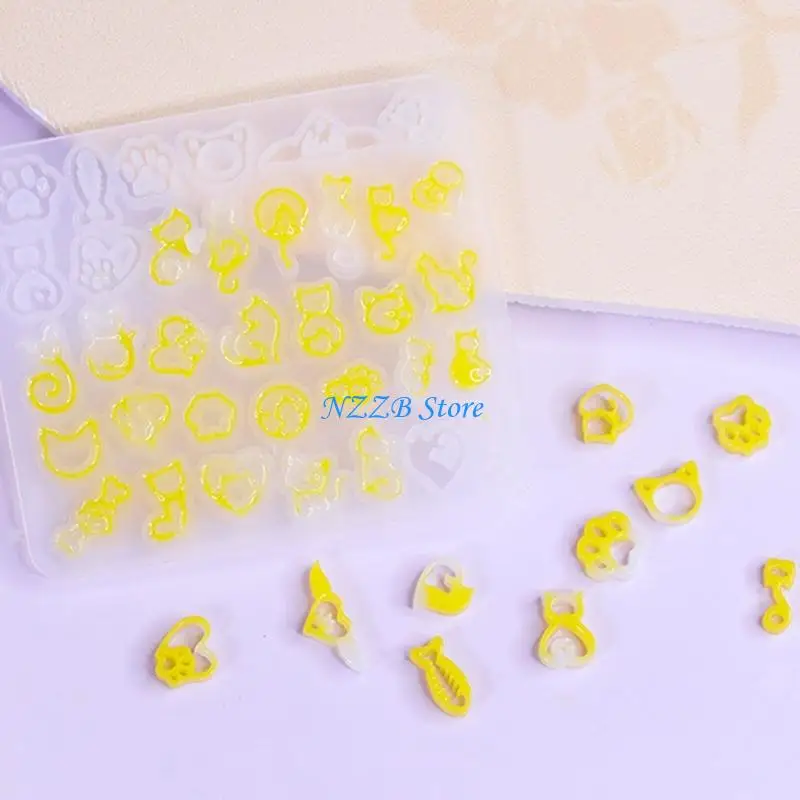 

T21F Elegant Sturdy Silicone Cats Earring Mould for Jewelry Making Accessory for Crafting Supplies Home Accessories