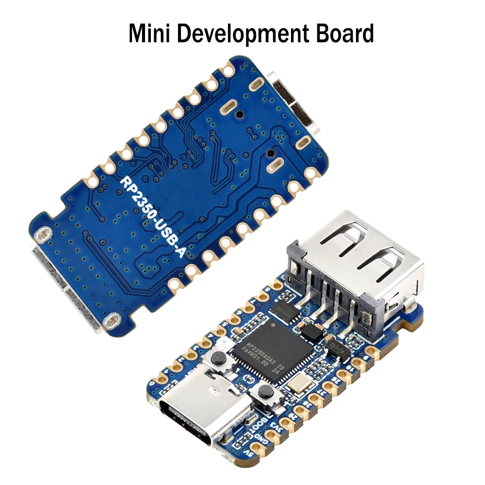 RP2350 USB-A Mini Development Board RP2350A Waveshare Expansion Board Programmable I/O Compatible with USB 2.0/1.1 Transmission