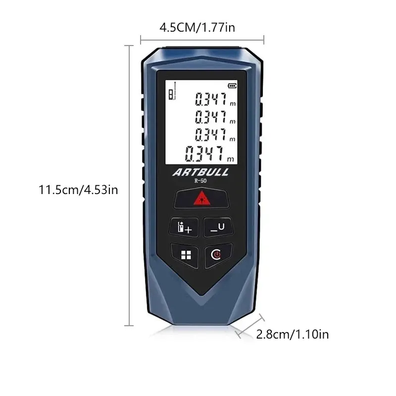 ARTBULL 100m Infrared Laser Rangefinder 50m Digital Laser Distance Meter Tape Measure