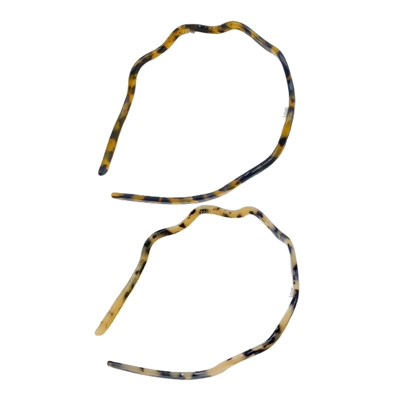 

2 шт., модная повязка для волос из ацетата с волнистым дизайном, повязки для укладки волос для женщин Y166