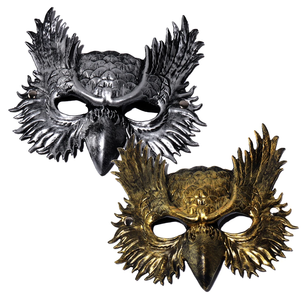 Bird Beak Eagle Mask Cosplay Owl Pu Half Face Animal Masks Masquerade Halloween Carnival Dress Up Purim Party Costume Props