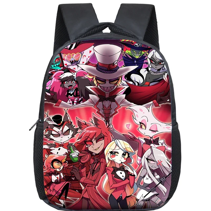 Anime Hazbin Backpack Kids Kindergarten Knapsack Hotel Print School Backpacks for Boys Girls School Bags Small Bookbag Mochila