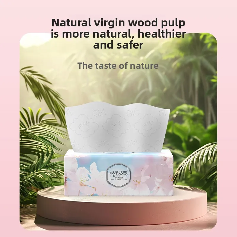 

Новые 12-24 упаковки оранжевых салфеток для девочек, 270 листов в упаковке, толщина 5 слоев, 54 салфеток в упаковке, салфетки, бытовая туалетная бумага