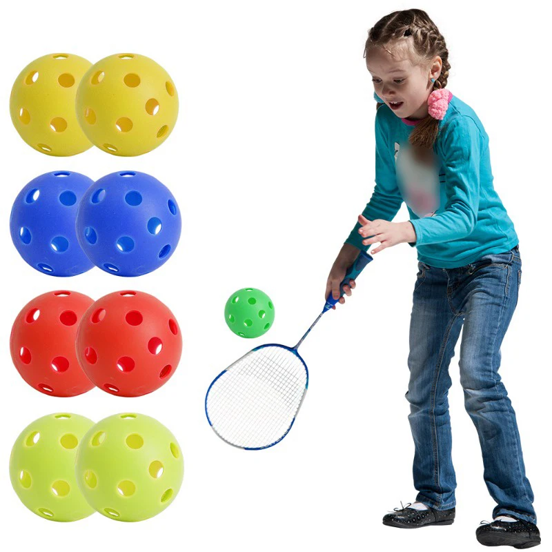 Pickleball PE Rolling Elastic Tpe Stretch Ball Pickleball 26 Holes 40 Holes One Piece Seamless Ball