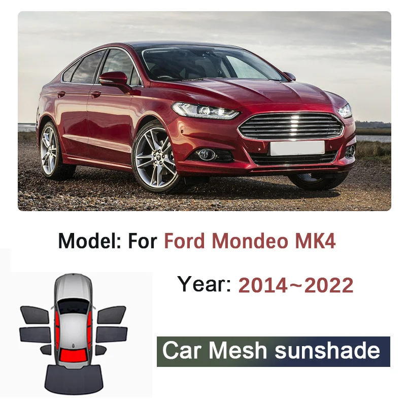 

Для Ford Mondeo MK4 2014 ~ 2022 2016 2018 Fusion MK2 автомобильные сетчатые солнцезащитные козырьки на заказ, солнцезащитные козырьки, автоаксессуары