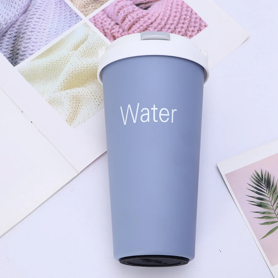 500Ml Portable Travel Coffee Mug Vacuum Flask Thermo Water Bottle Car Mug Thermocup Stainless Steel Insulation Tumbler Cup Dark