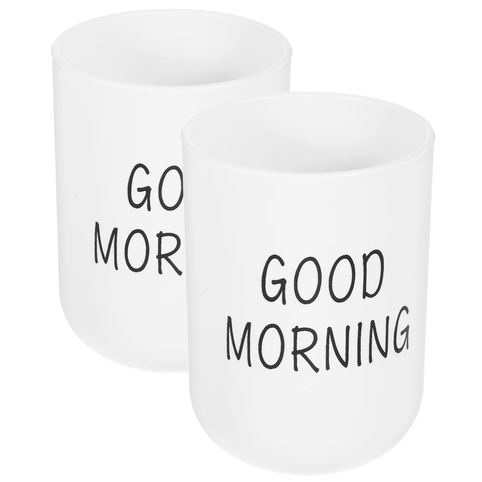 

2Pcs Toothbrush Cups Bathroom Tumbler Set PP Material Reusable Drinking Cup for Home Office Hotel Travel Storage Mouthwash Cup
