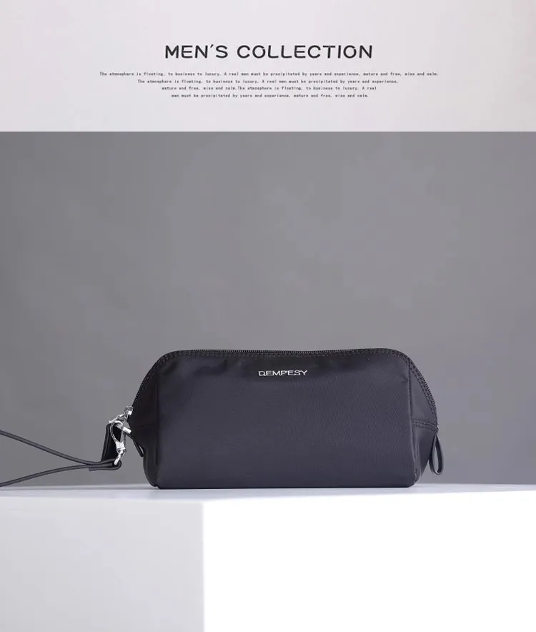 

New Men's Nylon & Oxford Cloth Large-Capacity Clutch Bag - Minimalist Small Waterproof Canvas Toiletry Bag, Trendy Style