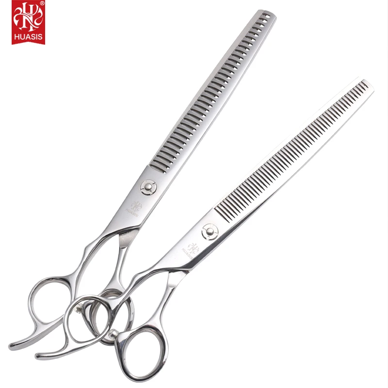 

Парикмахерские ножницы HUASIS BE72-75L 7.5 дюймов для левшей, тонкие и для прореживания, для профессиональных грумеров, сталь 440C