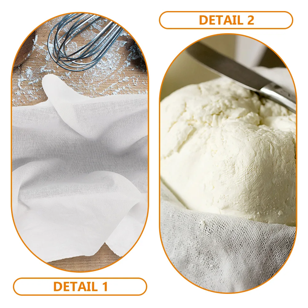 

4pcs Cotton Muslin Cloth Reusable Filter Strainer For Coffee Tea Wine Tofu Yogurt Sauce Lightweight Kitchen Accessories