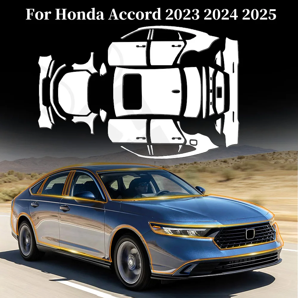 

For Honda Accord 2023 2024 2025 TPU Paint Protection Film Pre-cut PPF Anti-Scratch Car Body Clear Bra Resistant Car Accessories