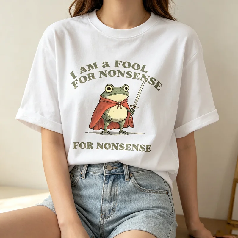 Street Style Fashion Quotes - Vintage Frog Knight Funny Quote Tshirt