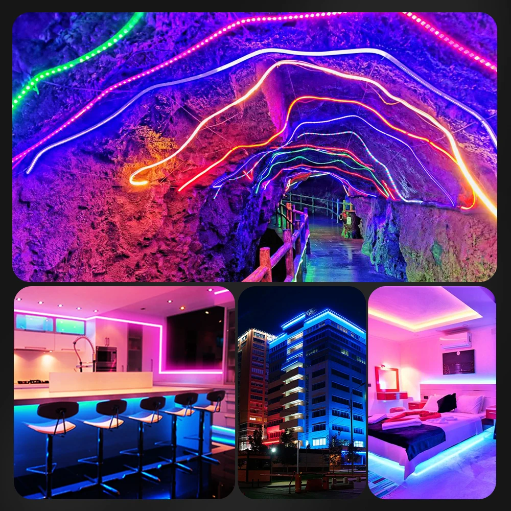 DC12V LED Strip 5050 LED Strip Light High Brightness Waterproof RGB LED Light Tape 60LEDs/m 120LEDs/m 5m/lot