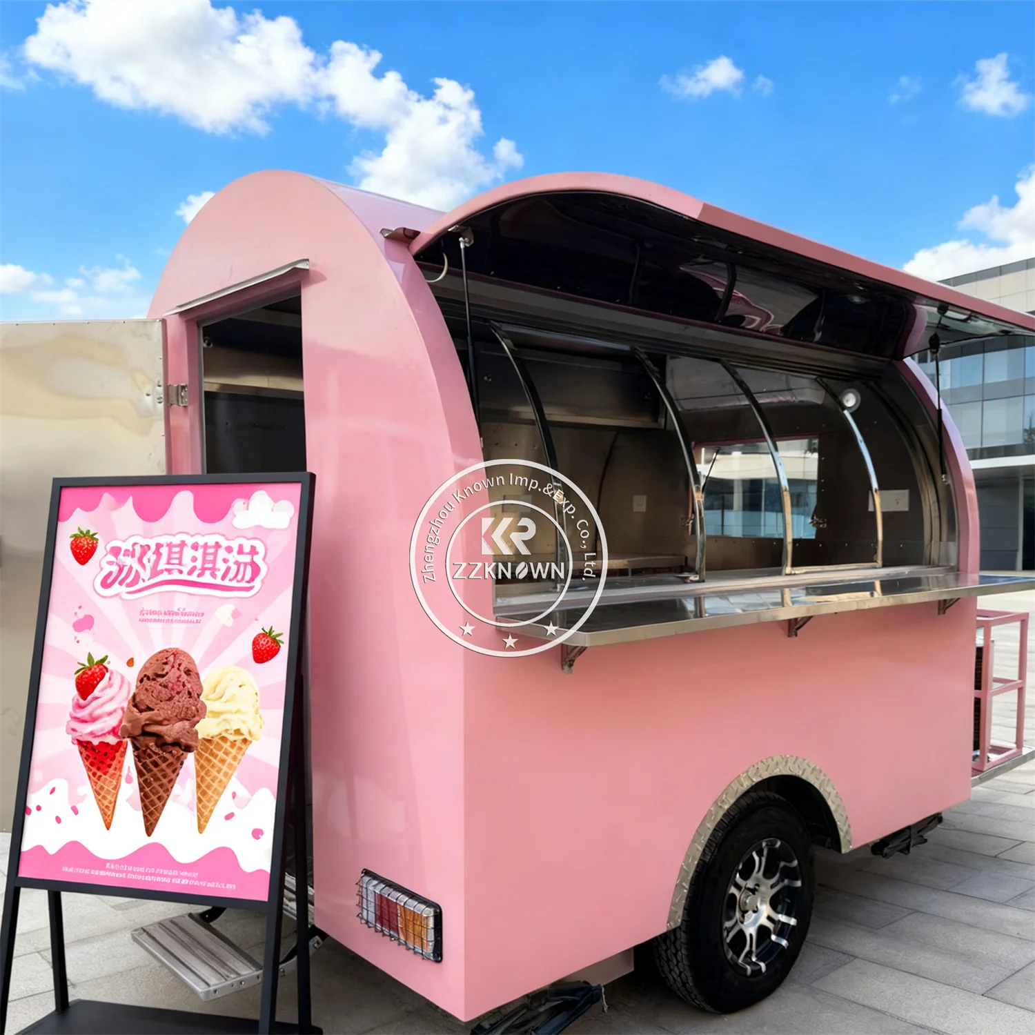 

Outdoor Food Trailer Street Pizza BBQ REstaurant Fully Equipped Street Fast Food Truck With Full Kitchen