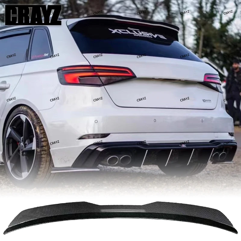 

For Audi A3 S Line S3 8V 5Doors Hatchback 2013-2020 Oettinger Style Rear Wing Rear Roof Boot Spoiler Rear Spoiler Tail Wing