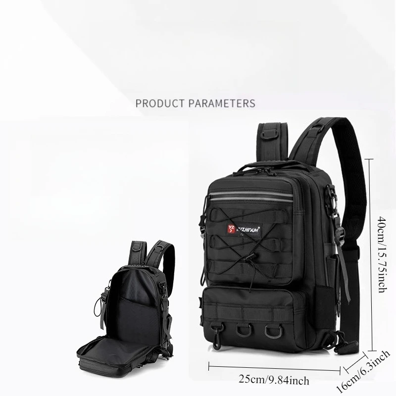 Pro Lightweight Fishing Lure Backpack Hiking Travel Mountaineering Backpack Chest Bag