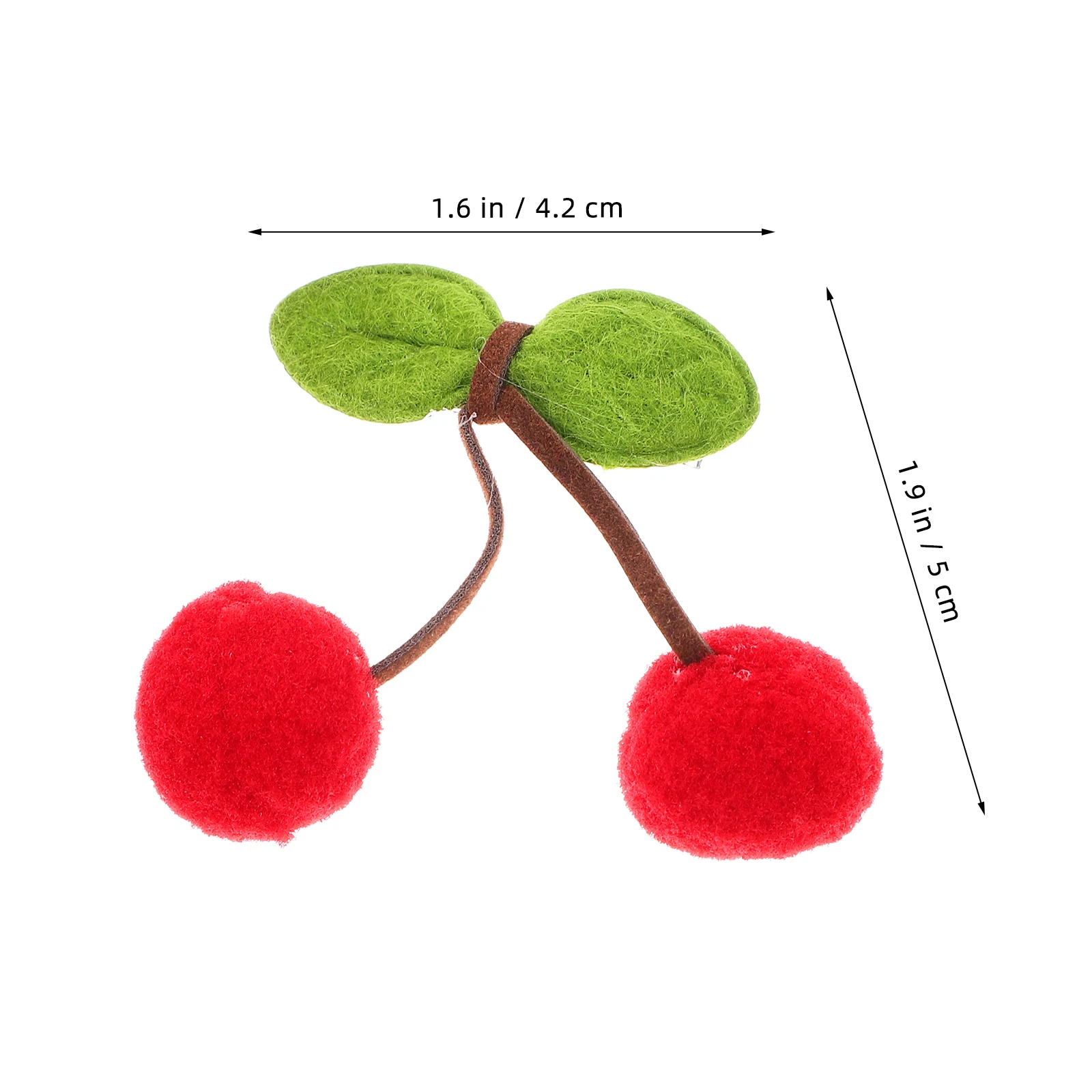 

4 Pcs Cherry Hair Clips Red Fabric Accessories for Girls Teens Kawaii Barrettes Cute Side Bangs Decorative Fruit Theme