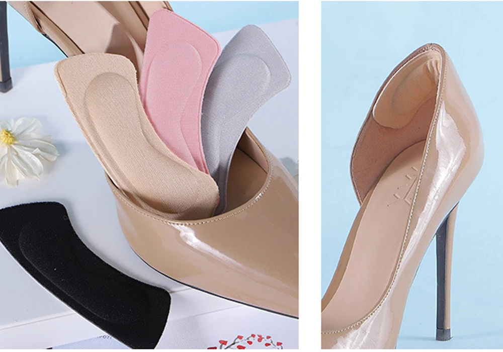 4 Paar Fersenschutz für Damenschuhe, Größenreduzierer, Füllkissen, Polsterung für High Heels, Futtereinsatz, Fersenschmerzlinderung, Schuhpolster – Detail 14