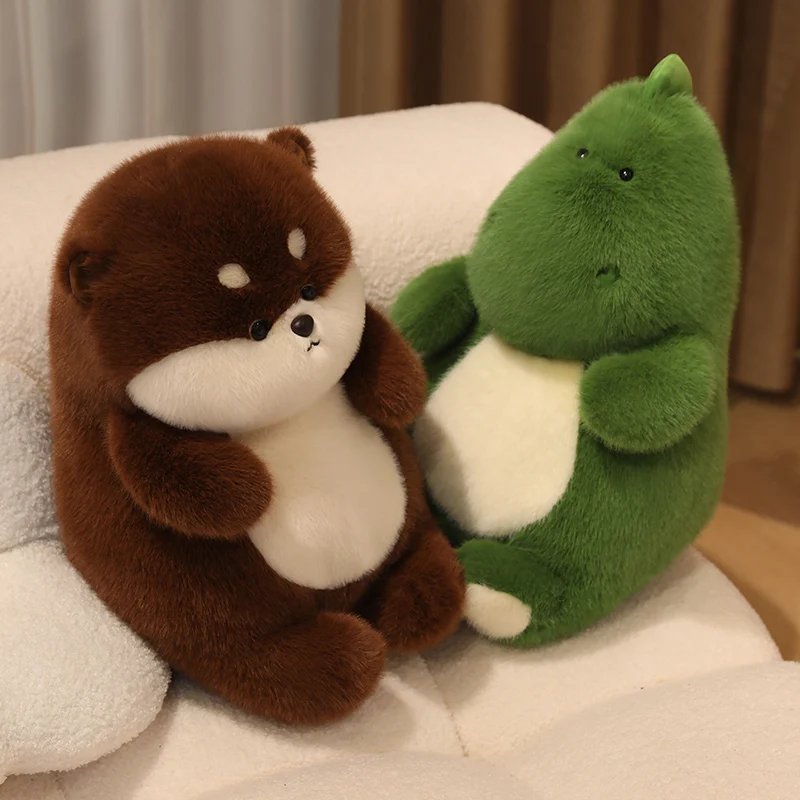 

New Kawaii Soft Animal Series Plush Doll Pillow Dog Cat Dinosaur Fox Otter Cute Plush Toy Birthday Gift for Boys and Girls