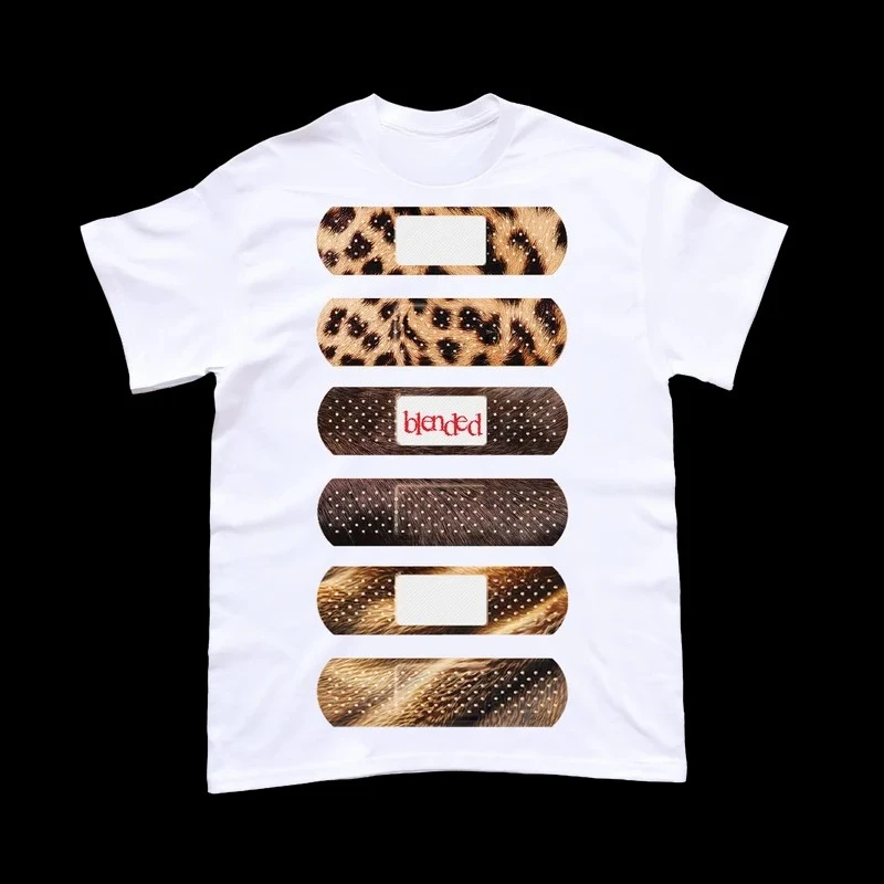 Blended Band-Aids Shirt  2 ratings Summer New Women's Vintage Breathable Tee Streetwear Oversized Loose