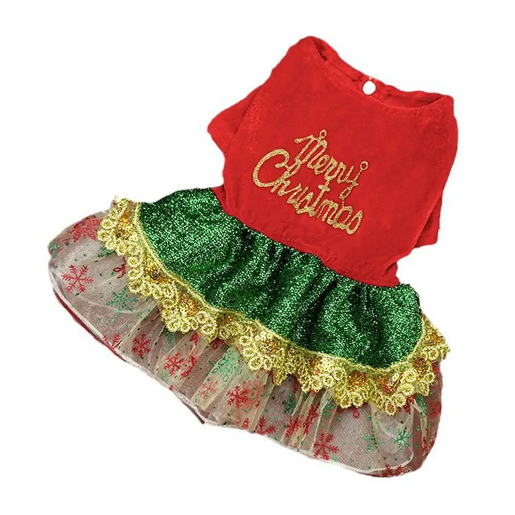 Christmas Dog Dresses Pet Christmas Clothes For Cat Dogs Clothes Christmas Cosplay Cat Pet Dress Christmas Clothing Cat Costume