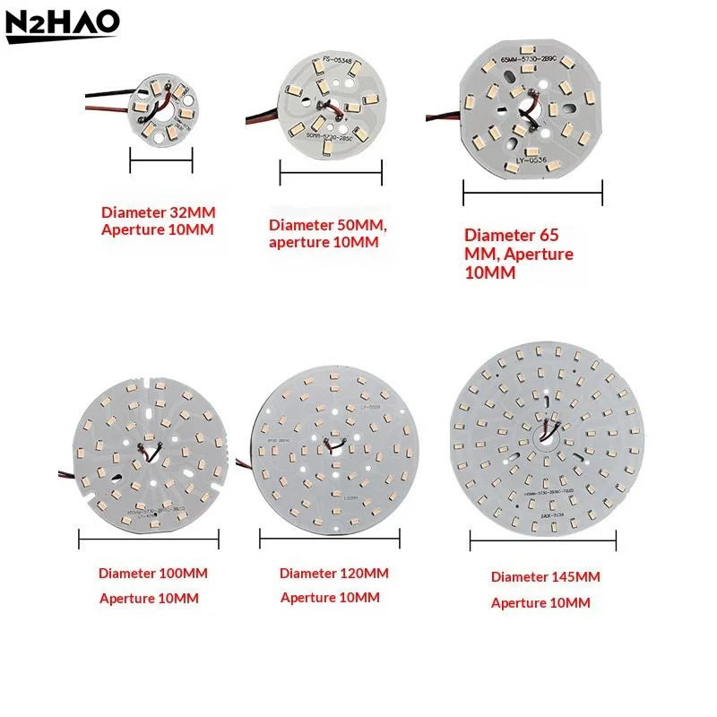 WhiteWarm High Brightness LED 5730SMD Lamp Bead Light Board Bulb Round Transformation Light 3W-36W With Led Power Supply Driver